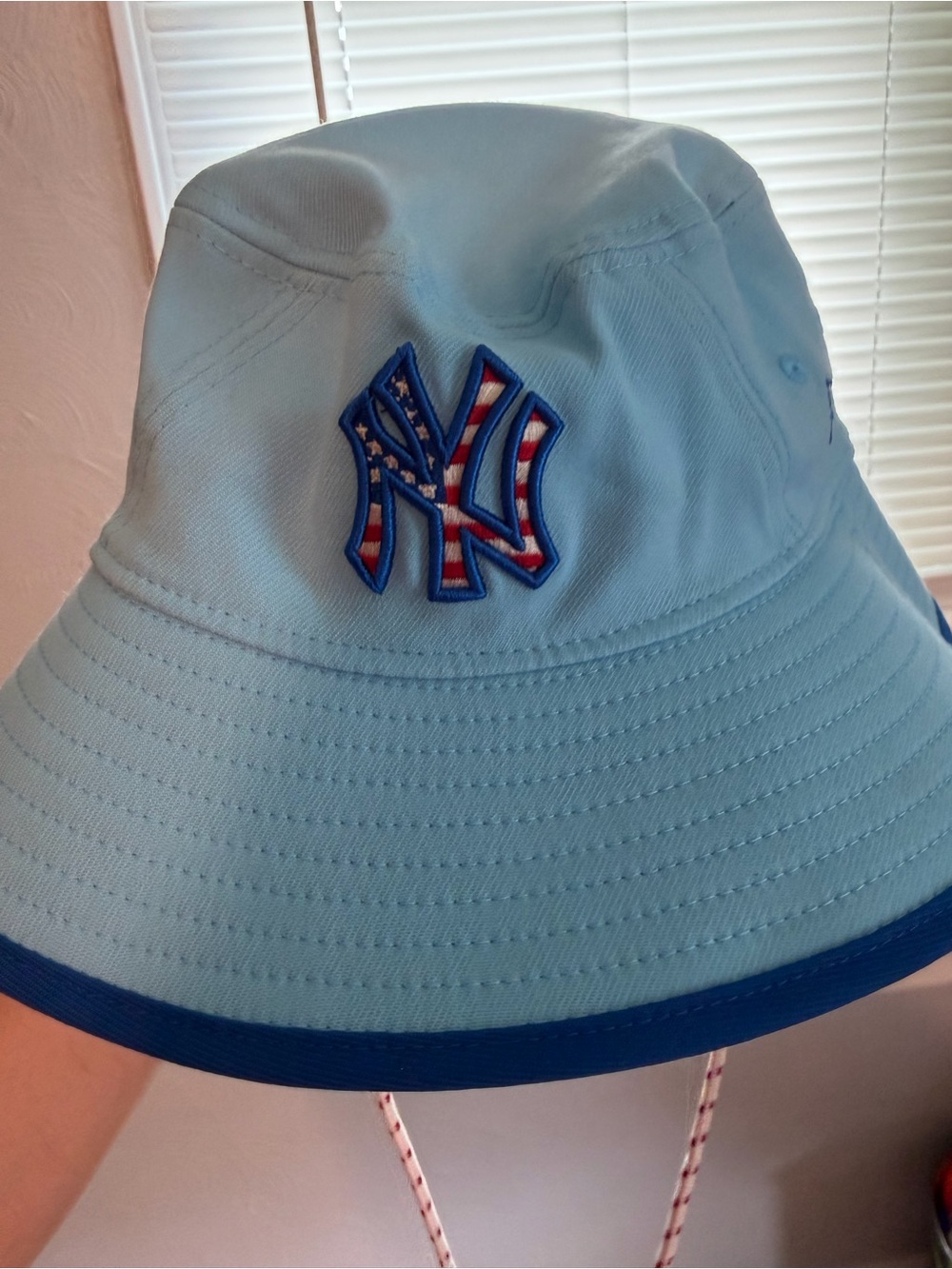 Light Blue Yankees bucket hat, 4 of July edition, USA Logo